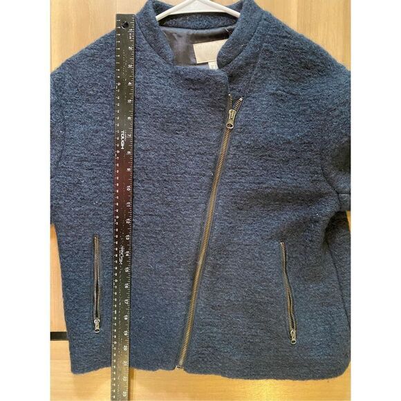 H&M Wool Blend Zip Up Coat - Picture 5 of 6